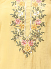 Neck Embroidery Cotton Unstitched Suit Piece With Dupatta