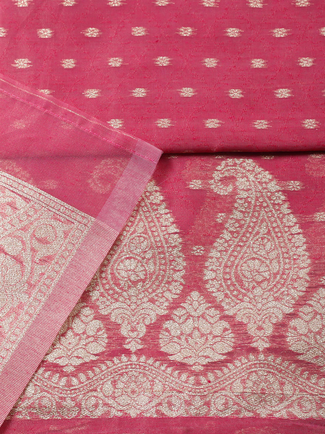 Woven Design Tissue Unstitched Suit With Pant Dupatta