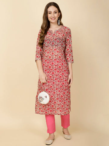 Printed Cotton Kurta Set