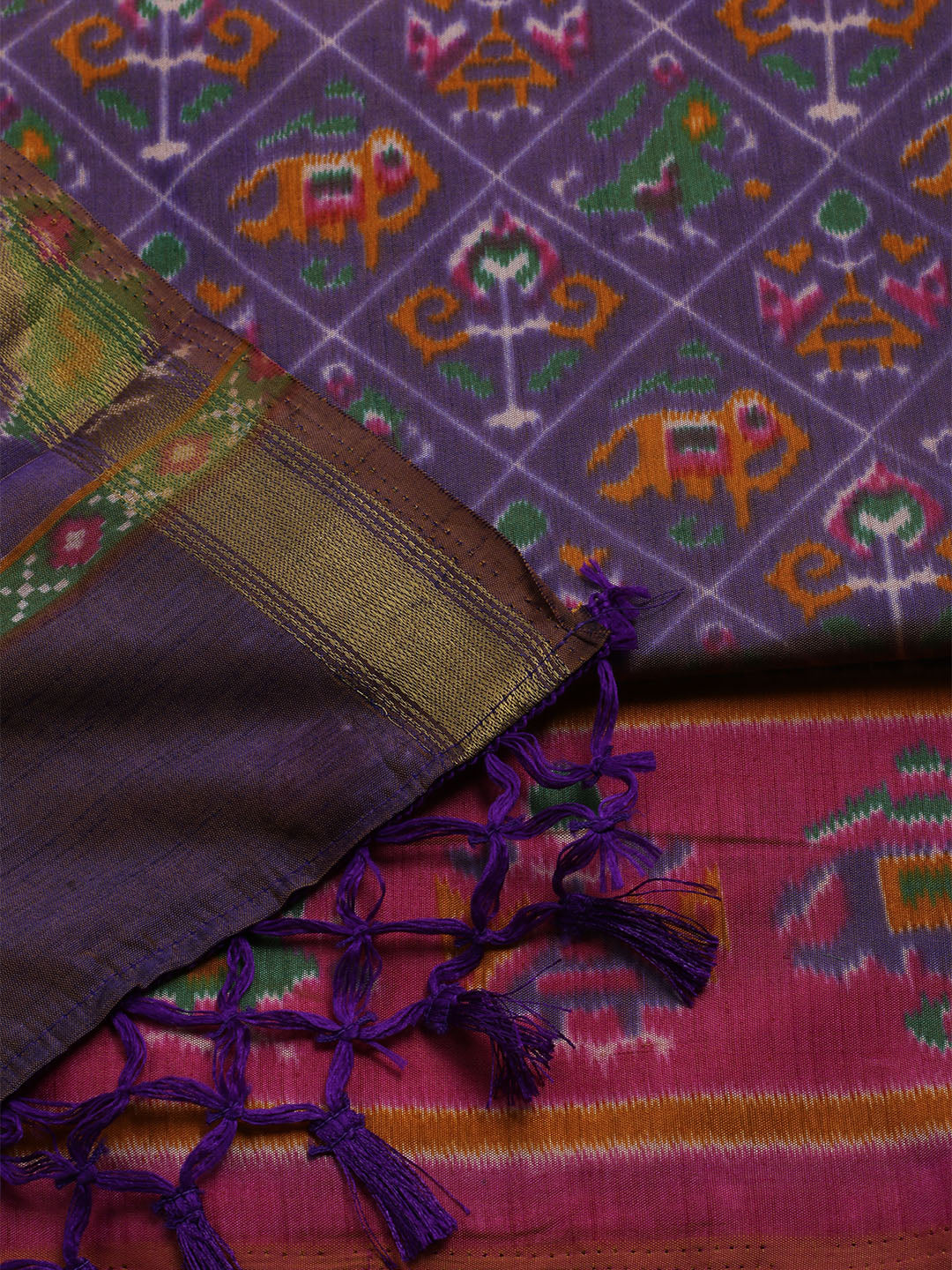 Woven Design Art Silk Unstitched Kurta With Pant &amp; Dupatta