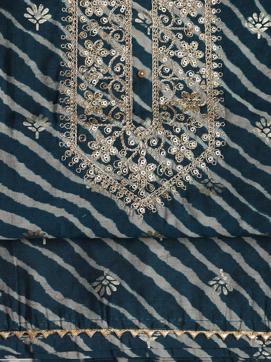 Neck Embroidered Cotton Blend Unstitched Suit With Dupatta