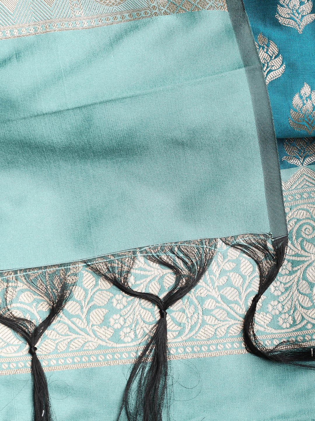 Woven Banarasi Chanderi Unstitched Suit With Dupatta
