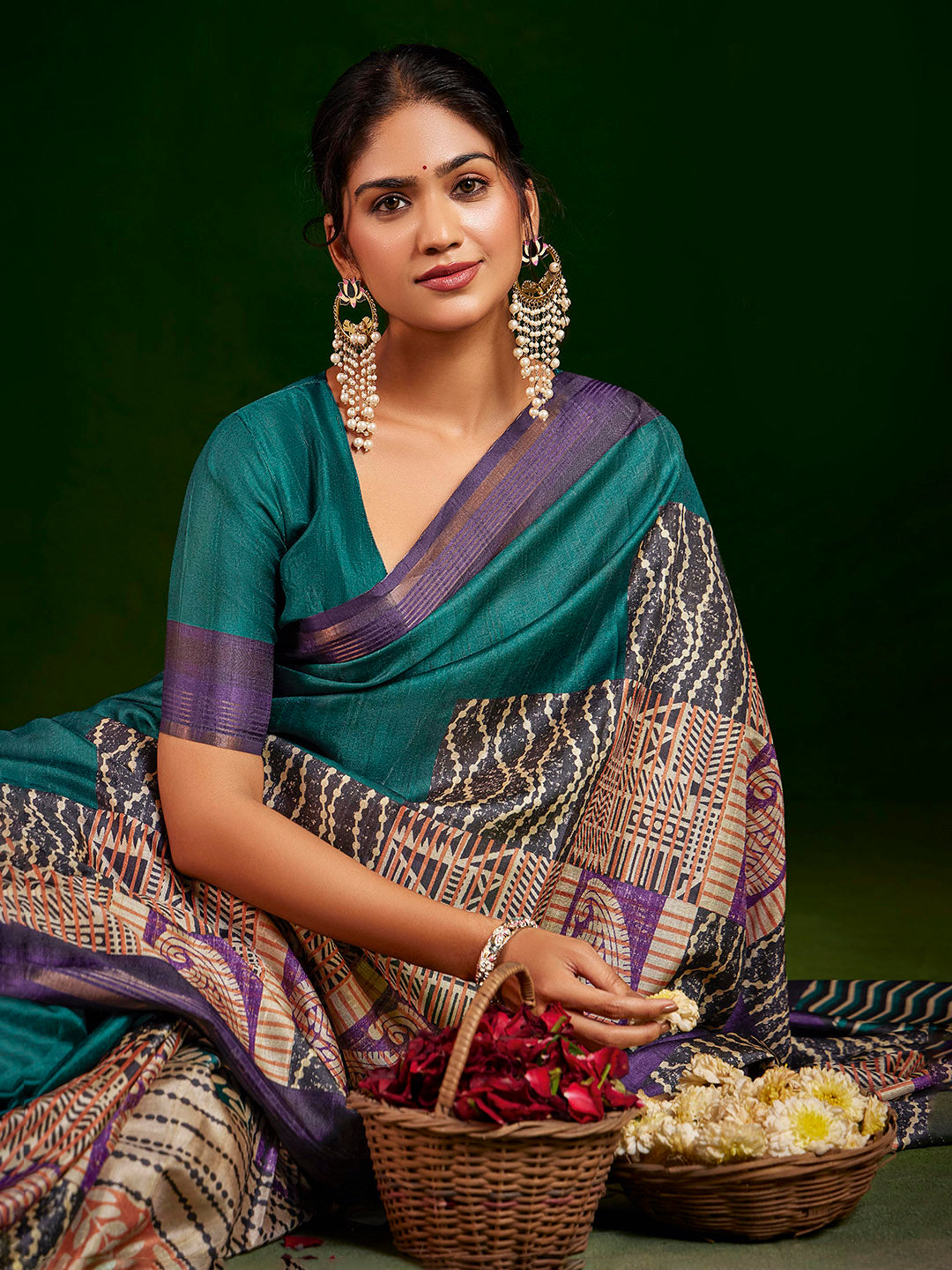 Printed Art Silk Saree