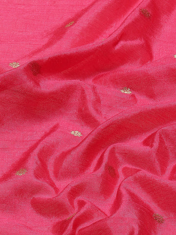 Plain Zari Booti Handloom Woven Saree