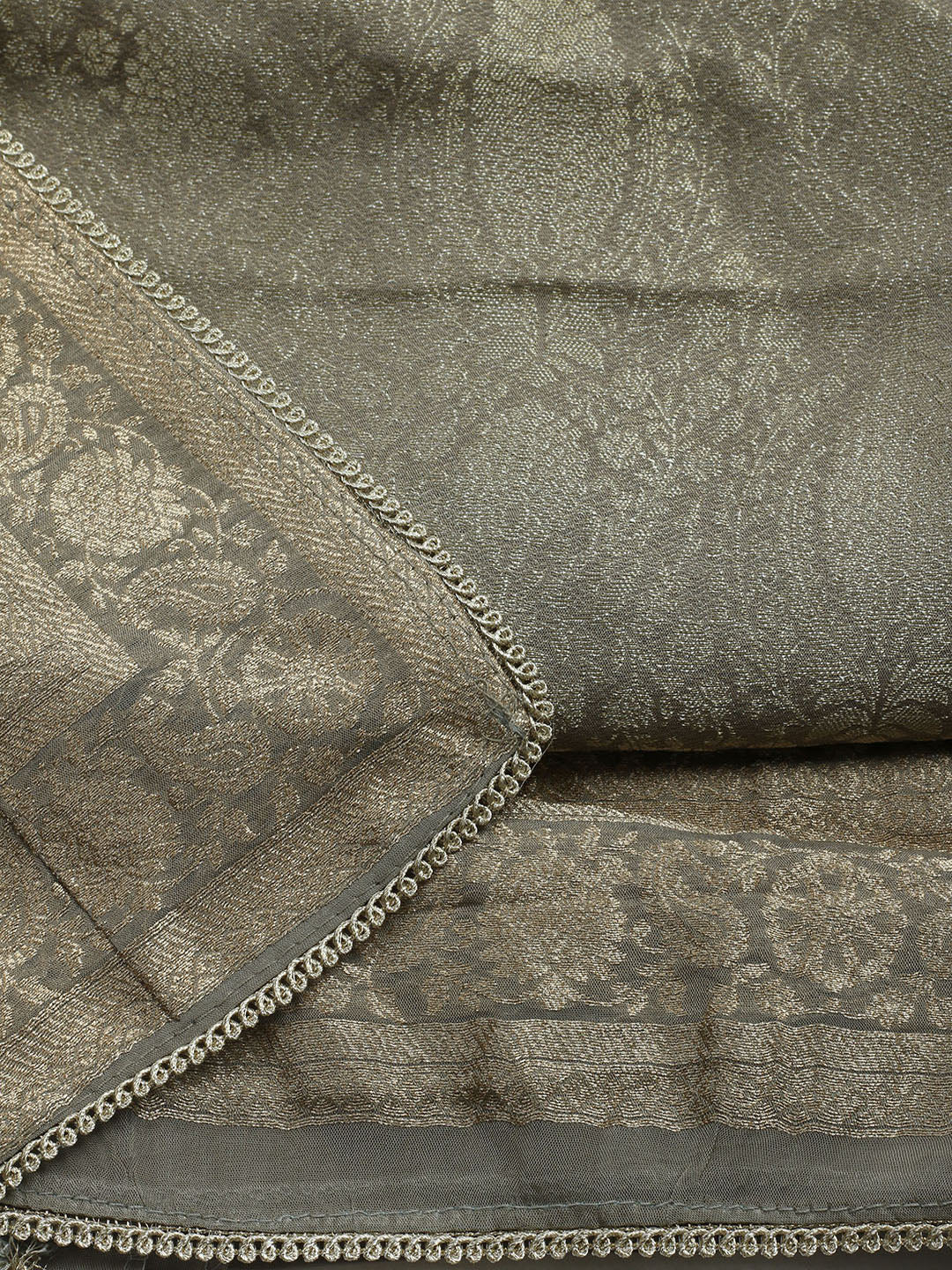 Woven Design Chanderi Unstitched Suit With Dupatta