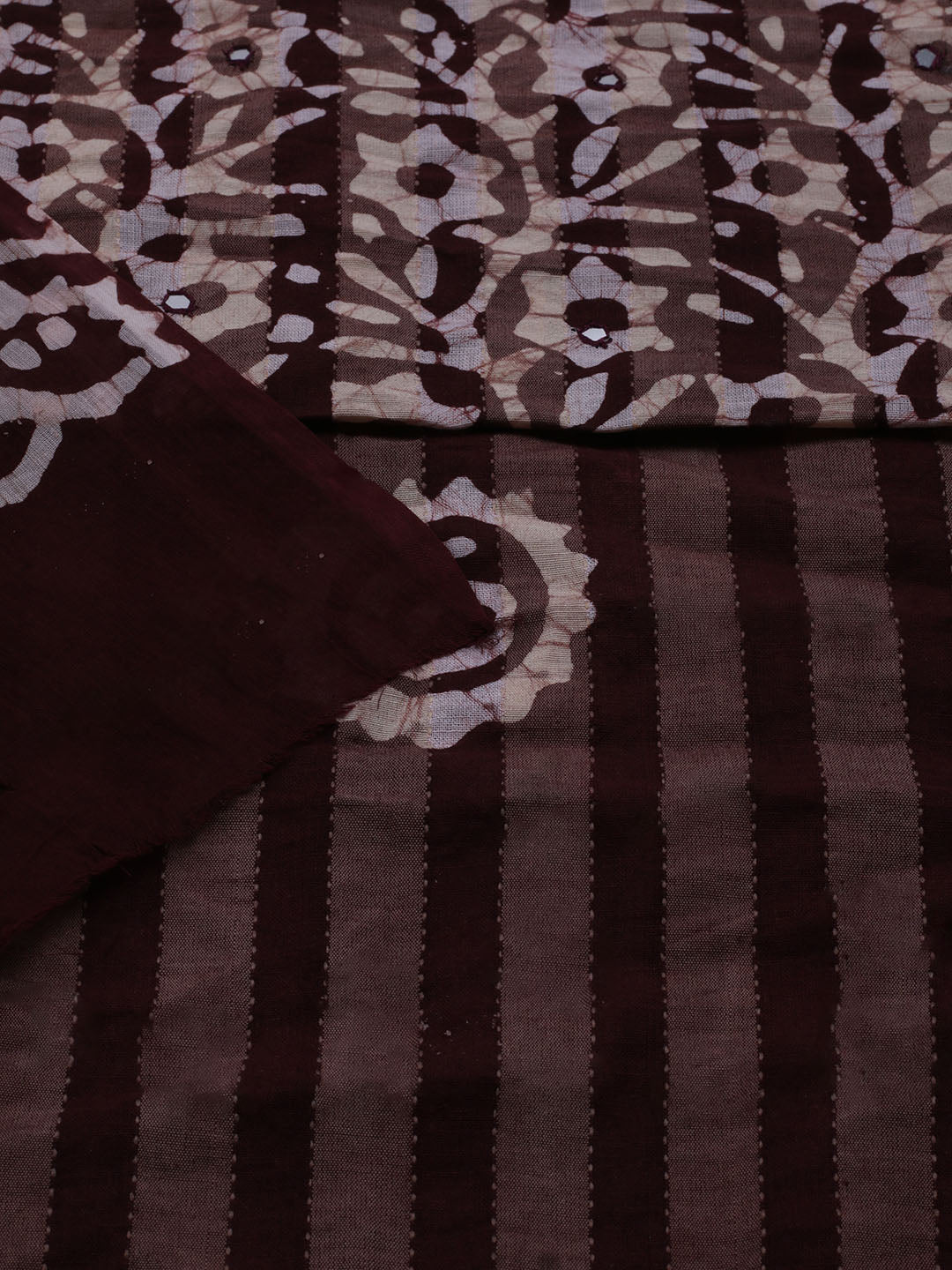 Printed Cotton Blend Unstitched Suit With Dupatta