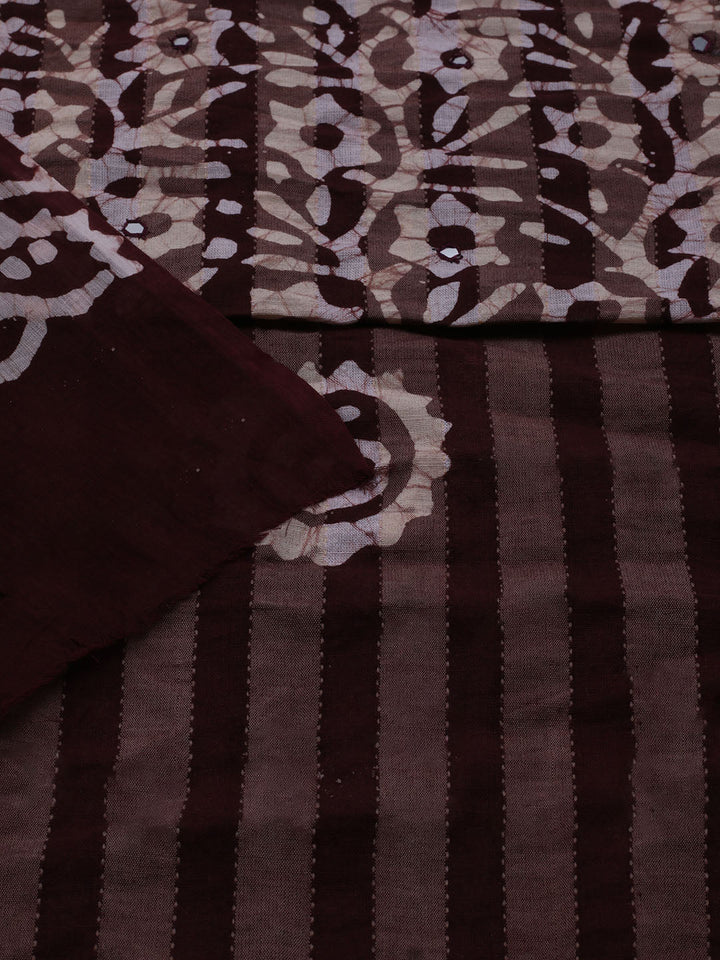 Printed Cotton Blend Unstitched Suit With Dupatta