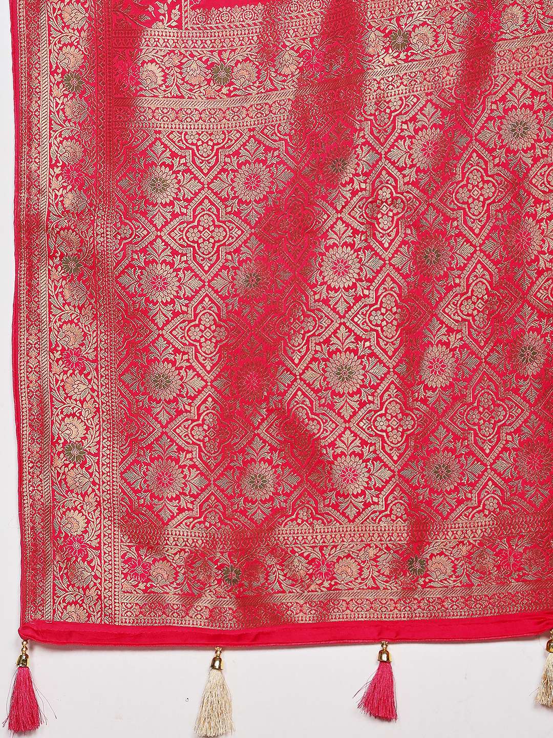 Woven Design Satin Saree