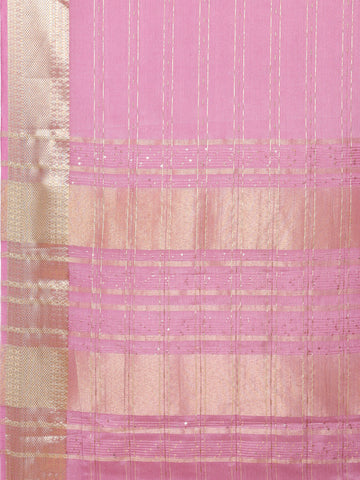 Plain Zari Border Organza Saree