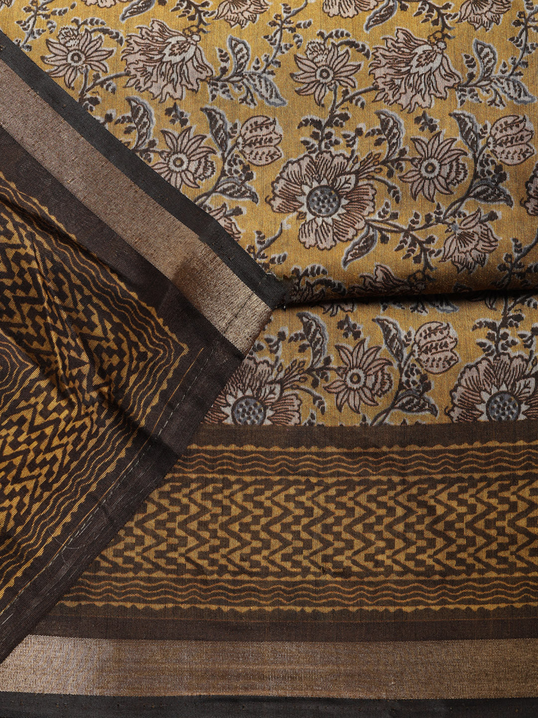 Printed, Cotton Blend Unstitched Suit With Pant &amp; Dupatta