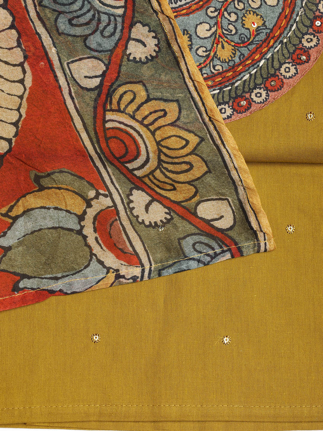Printed Cotton Printed Unstitched Suit With Dupatta