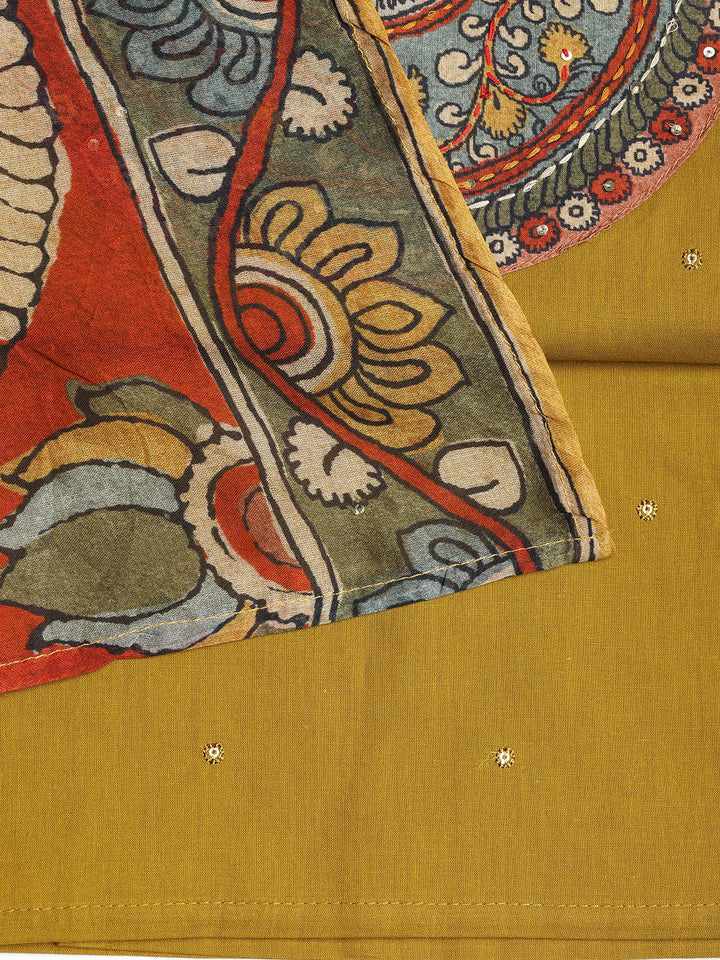 Printed Cotton Printed Unstitched Suit With Dupatta