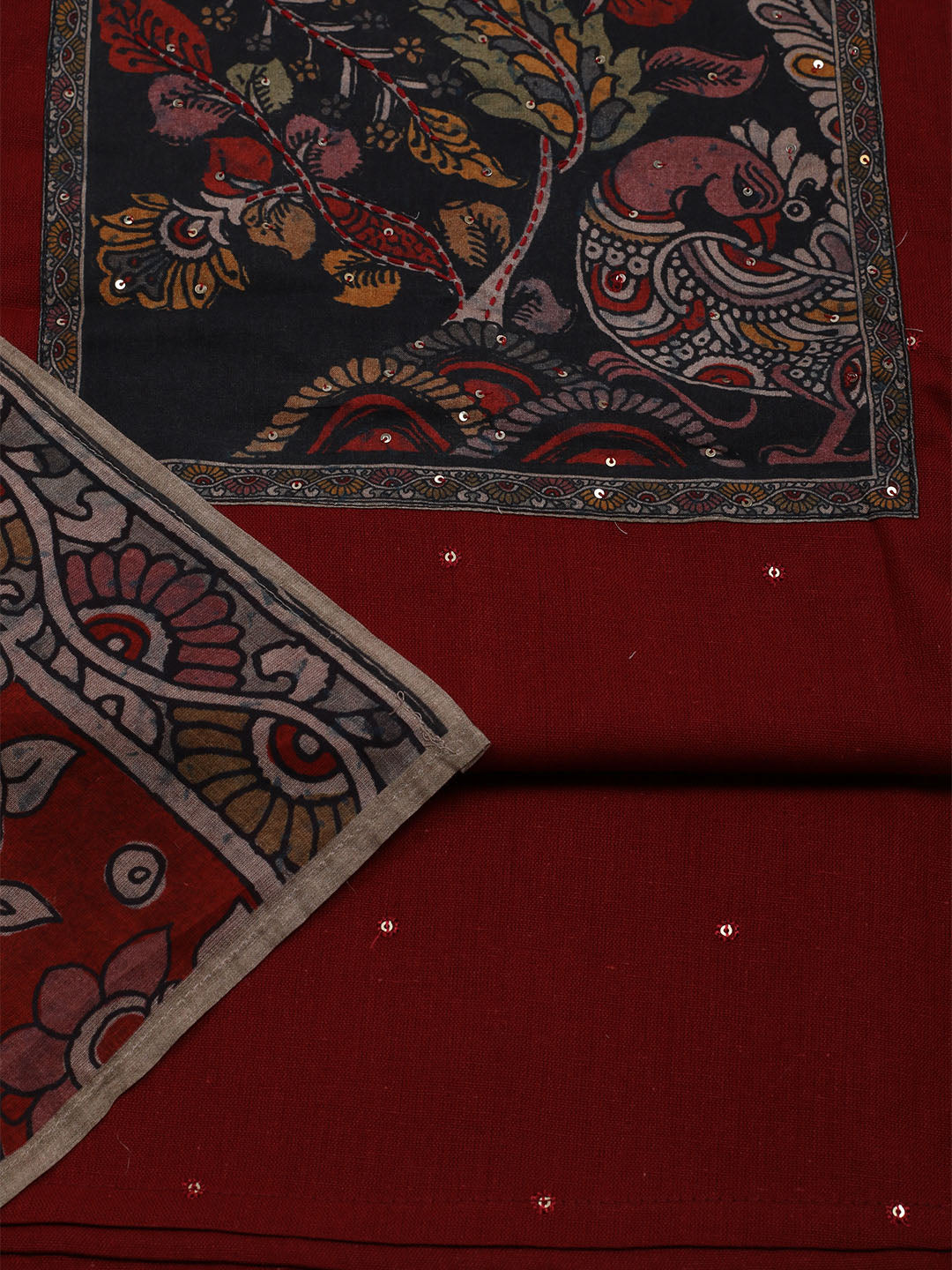 Printed Cotton Blend Unstitched Suit With Dupatta
