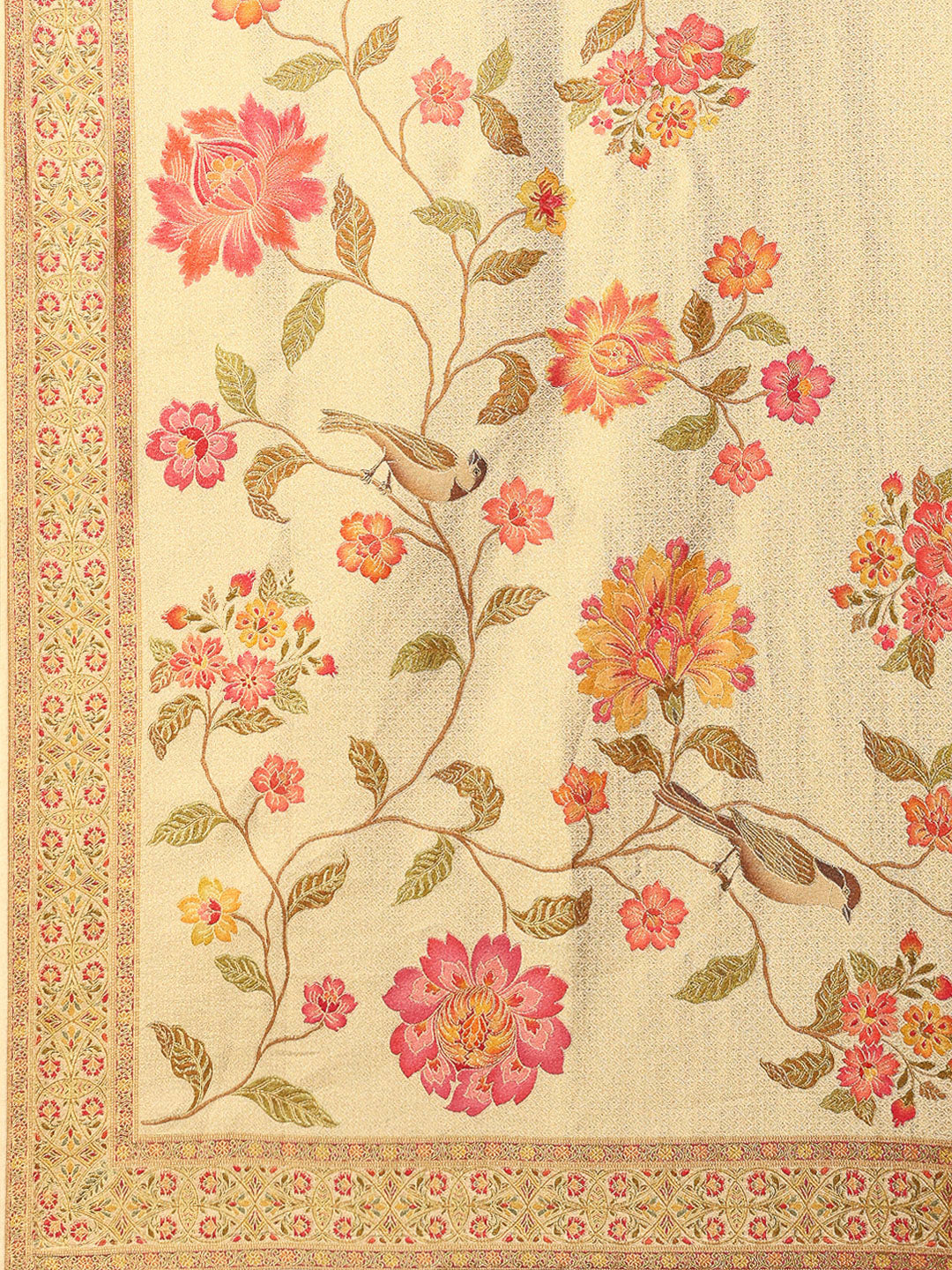 Floral Printed Woven Design Dola Silk Saree
