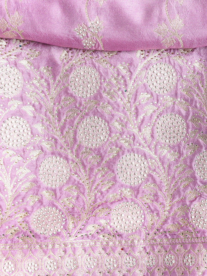Banarasi Art Silk Unstitched Suit With Dupatta