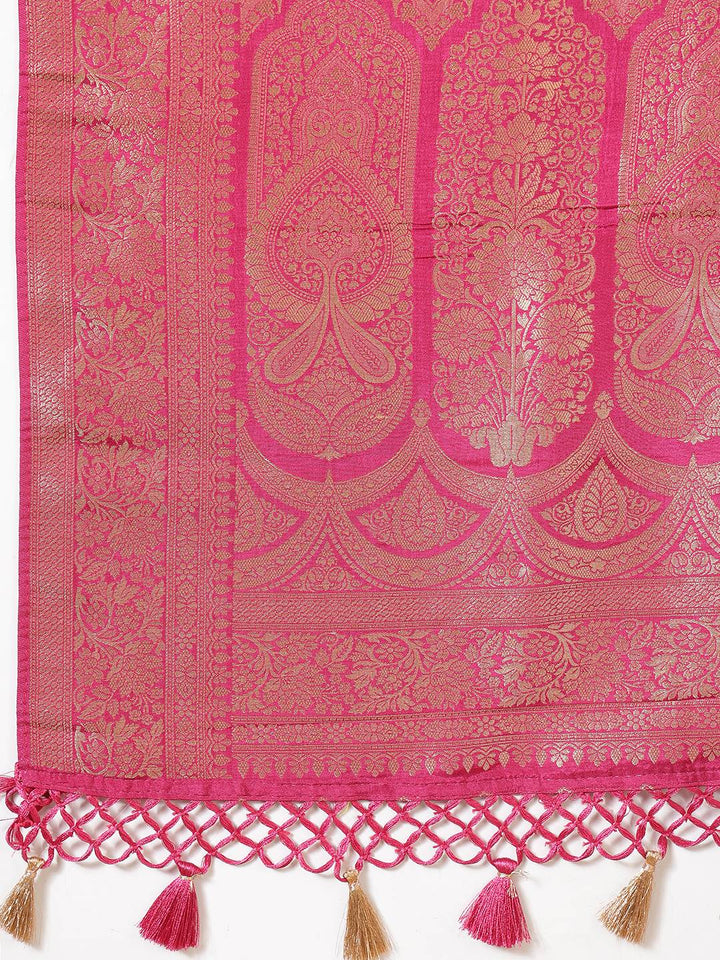 Woven Design Satin Saree