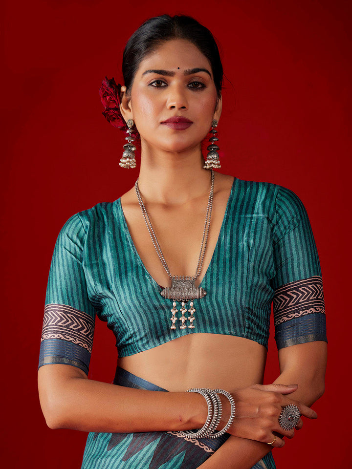 Digital Printed Art Silk Saree
