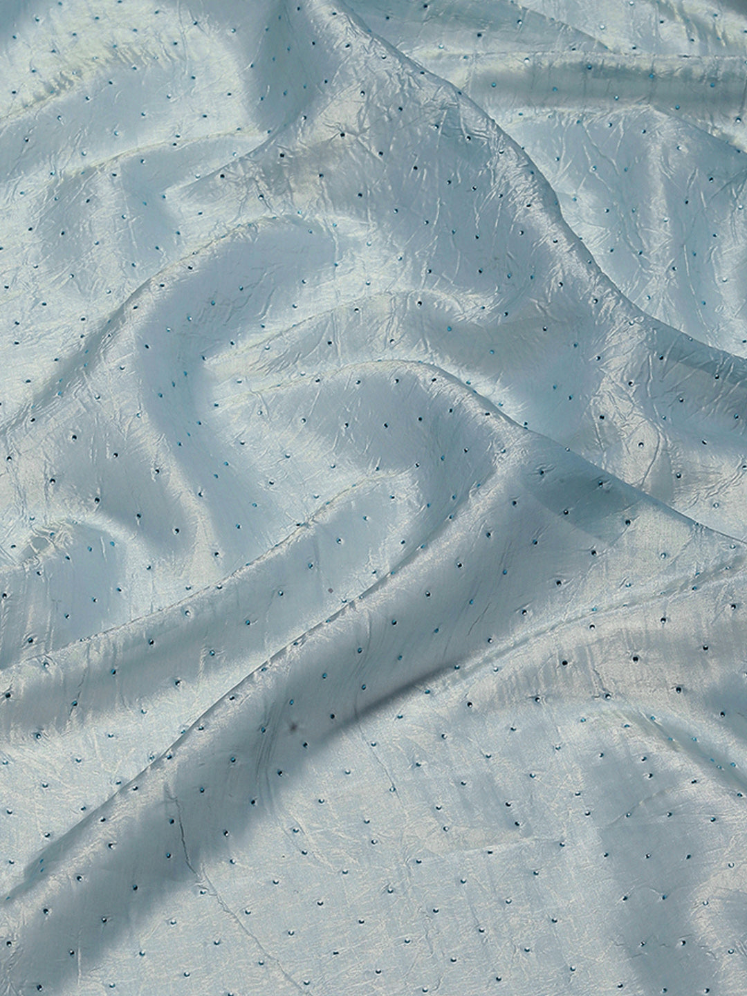 Swarovski Border Art-Chiffon Organza Plain Saree