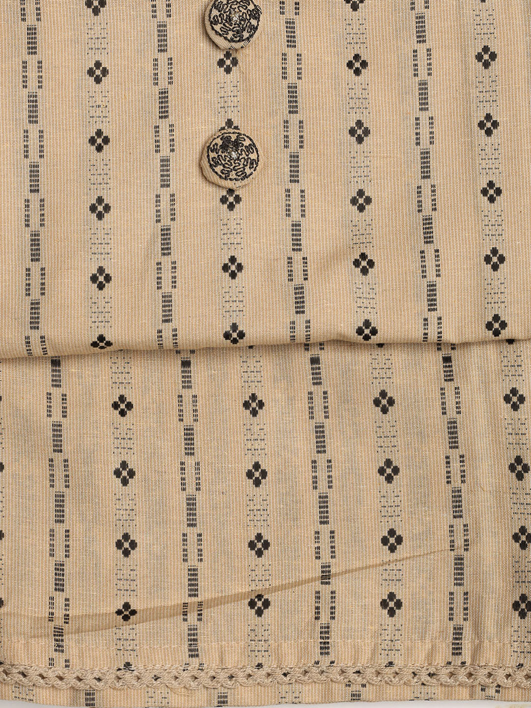 Woven Embroidered Cotton Blend Unstitched Suit With Dupatta