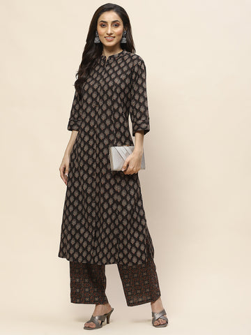 Printed Cotton Kurta Set