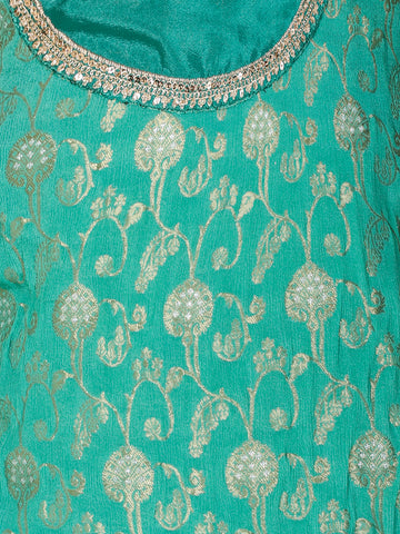 Woven Crepe Unstitched Suit Piece With Dupatta