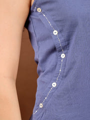 Plain Cotton Blend Shirt With Pant