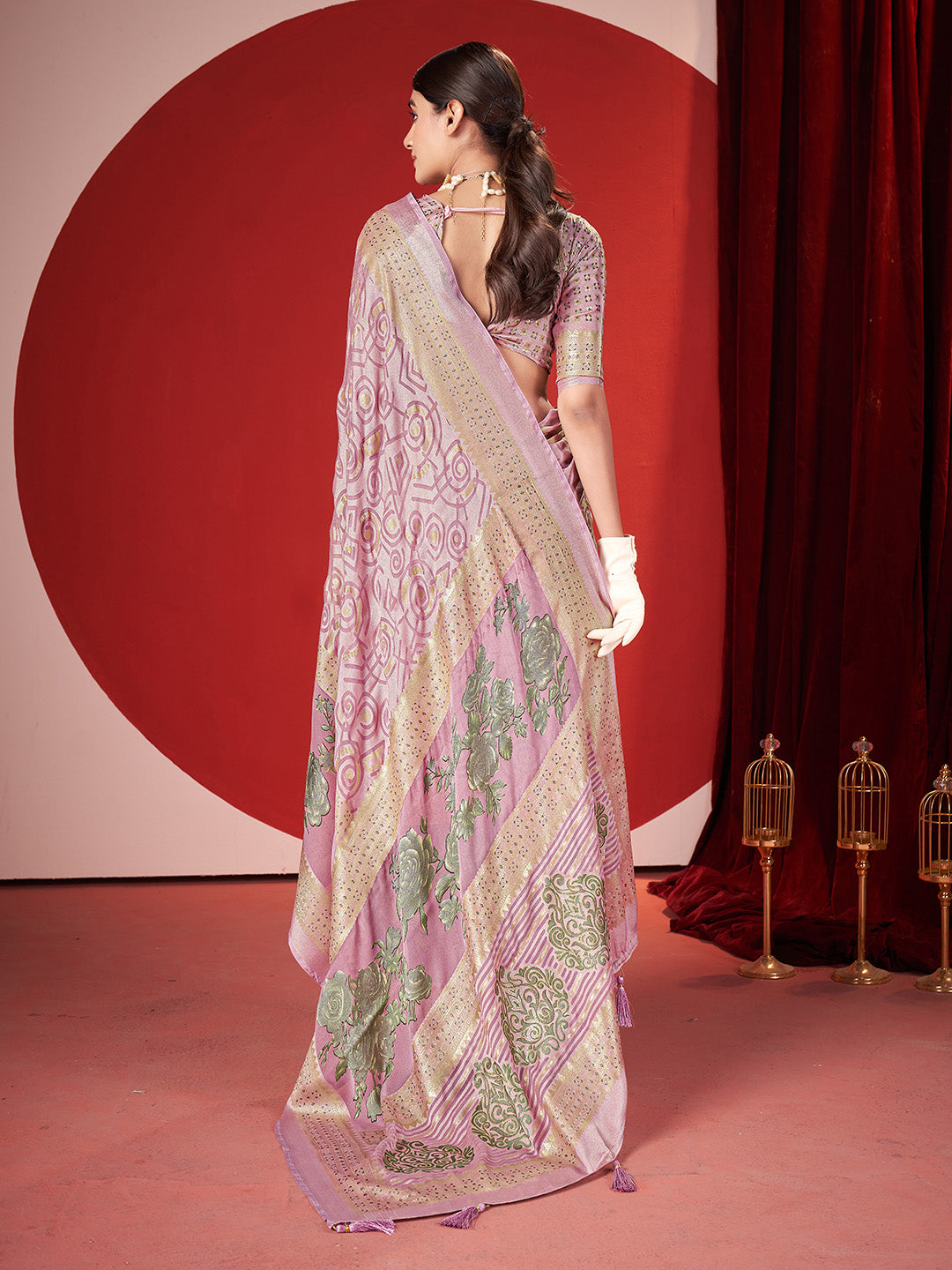 Zari Border Georgette Saree