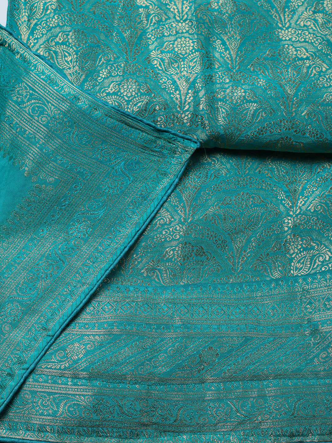 Woven Design Chanderi Unstitched Suit With Pant &amp; Dupatta