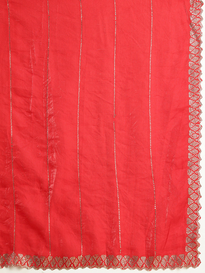 Sequence Work Satin Saree