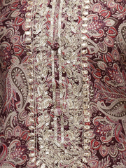 Paisley Printed Cotton Unstitched Suit Piece With Dupatta