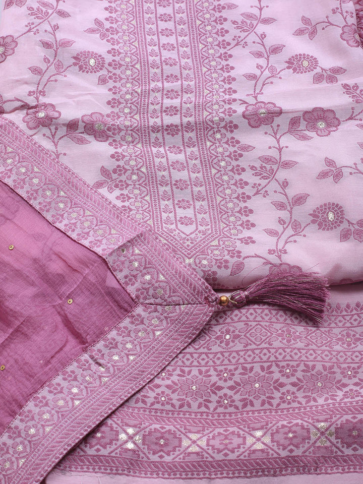 Printed Muslin Unstitched Suit Piece With Dupatta