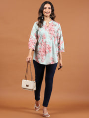 Printed Cotton Blend Kurta