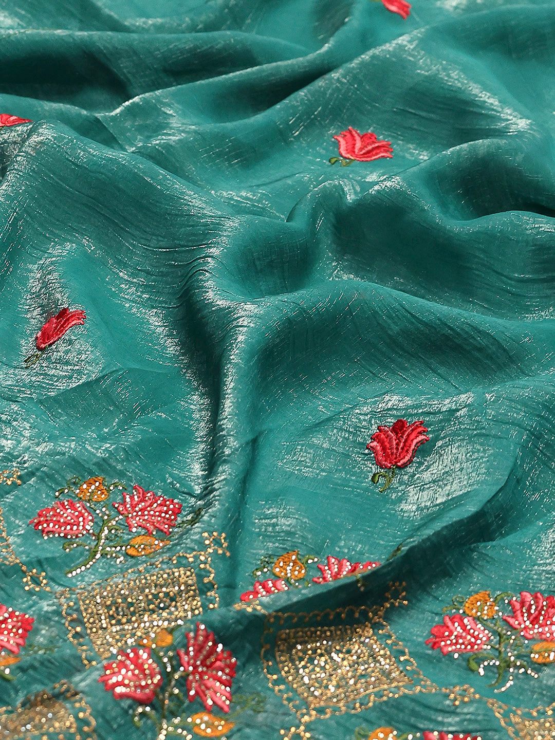 Embroidery Border Organza Saree