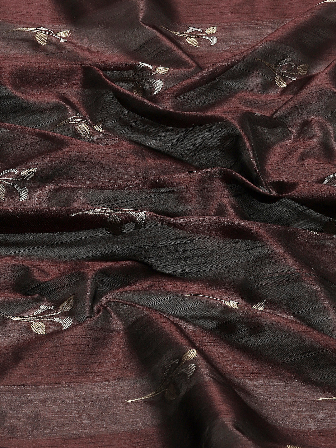 Woven Border Booti Art Silk Saree