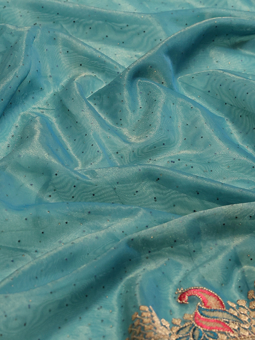 Stone Embroidery Tissue Saree