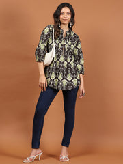 Printed Cotton Blend Kurta