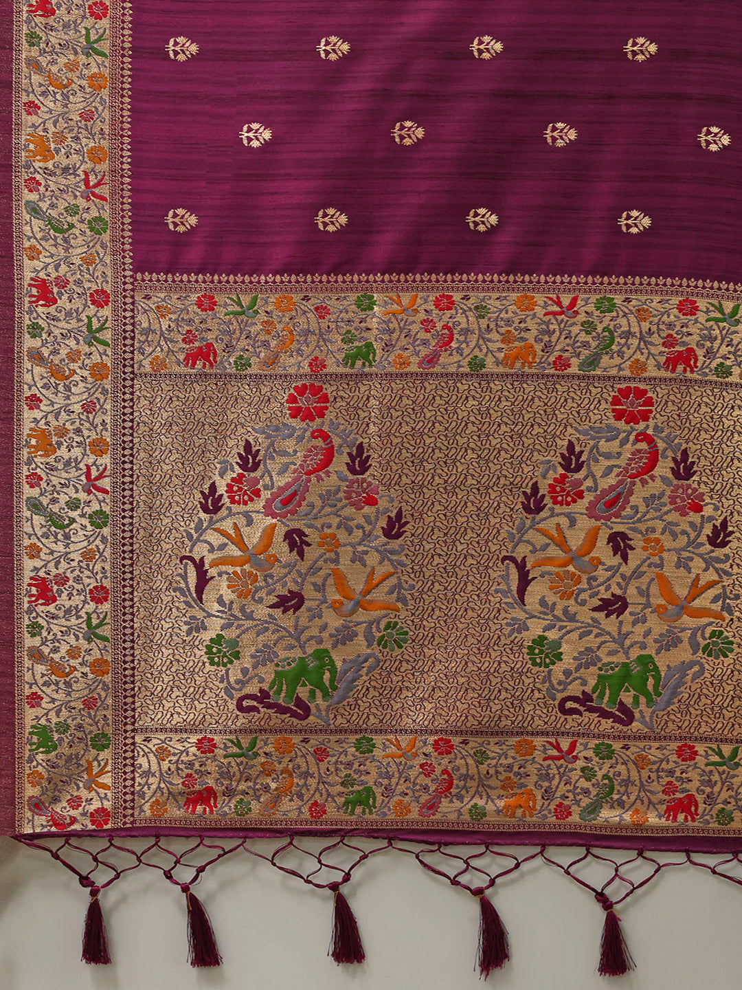 Woven Border Art Silk Saree