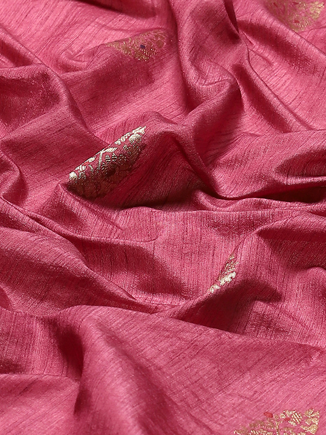 Zari Border Booti Art Silk Woven Saree