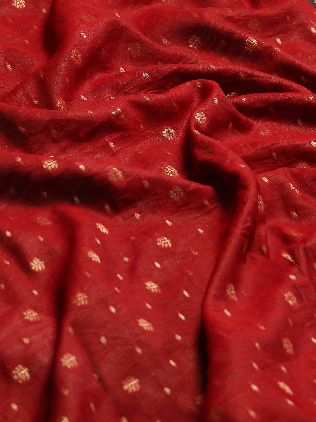 Digital Printed Cotton Blend Woven Saree