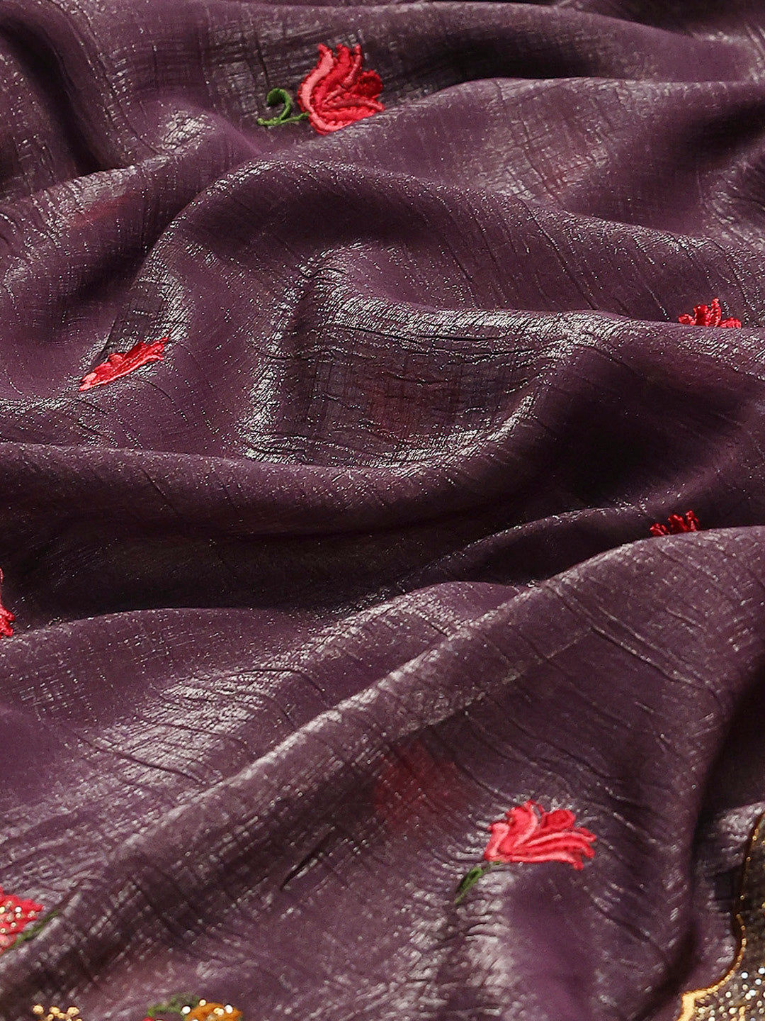 Embroidery Border Organza Saree
