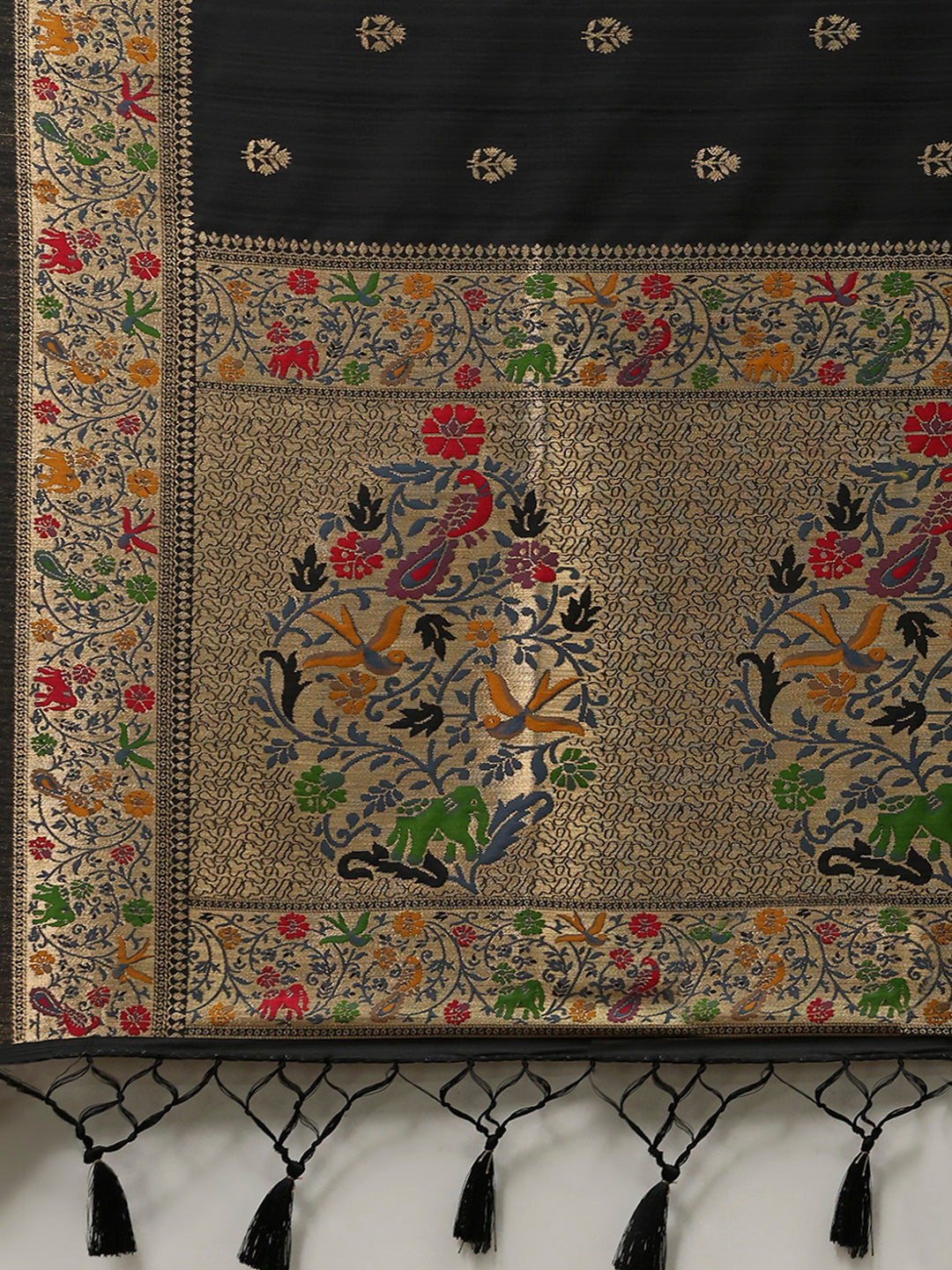 Woven Border Art Silk Saree