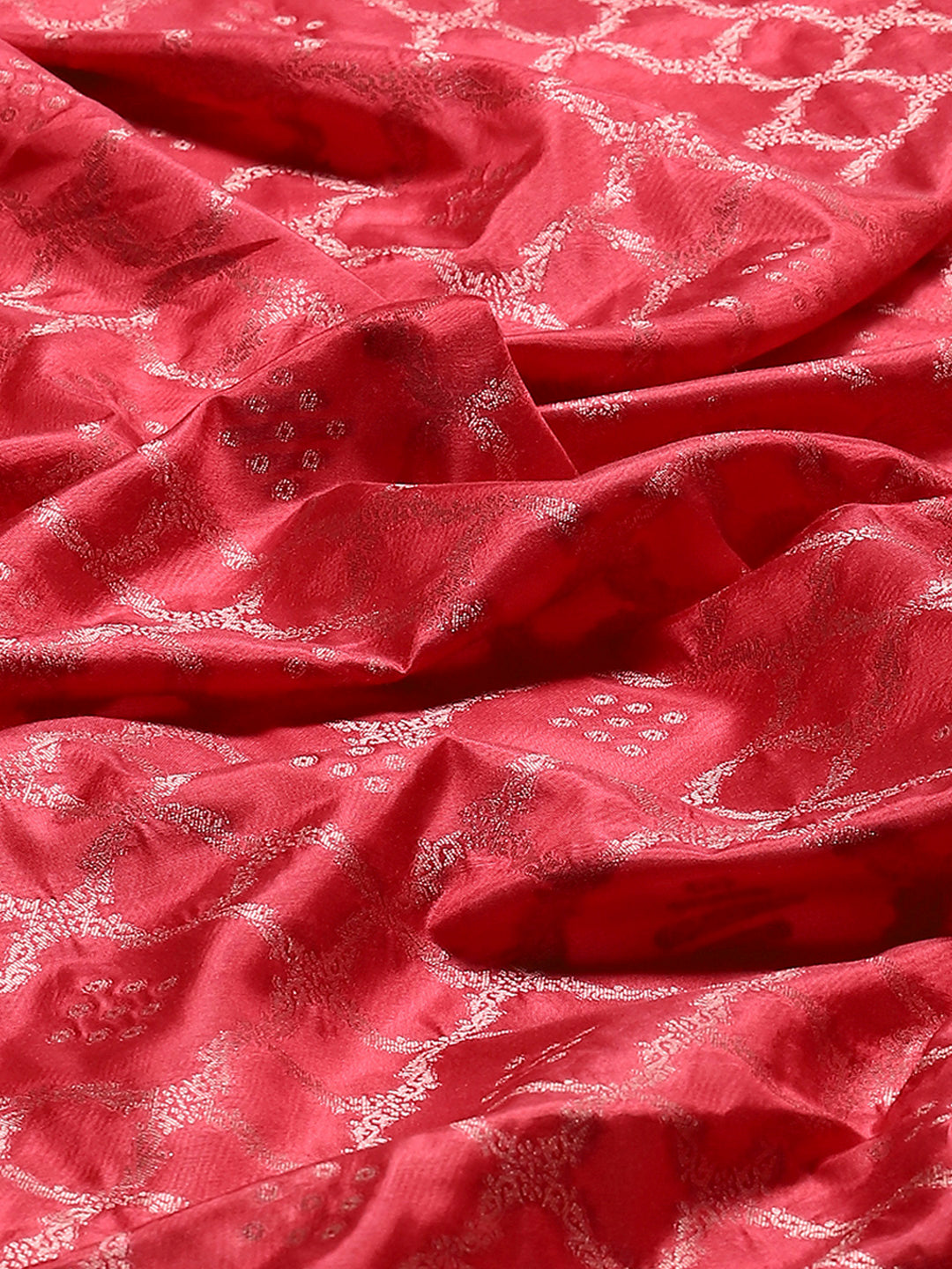 Zari Border Booti Art Silk Woven Saree