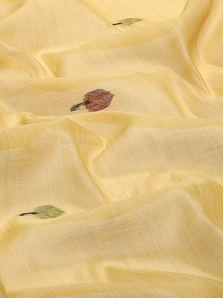 Woven Border Booti Art Silk Saree