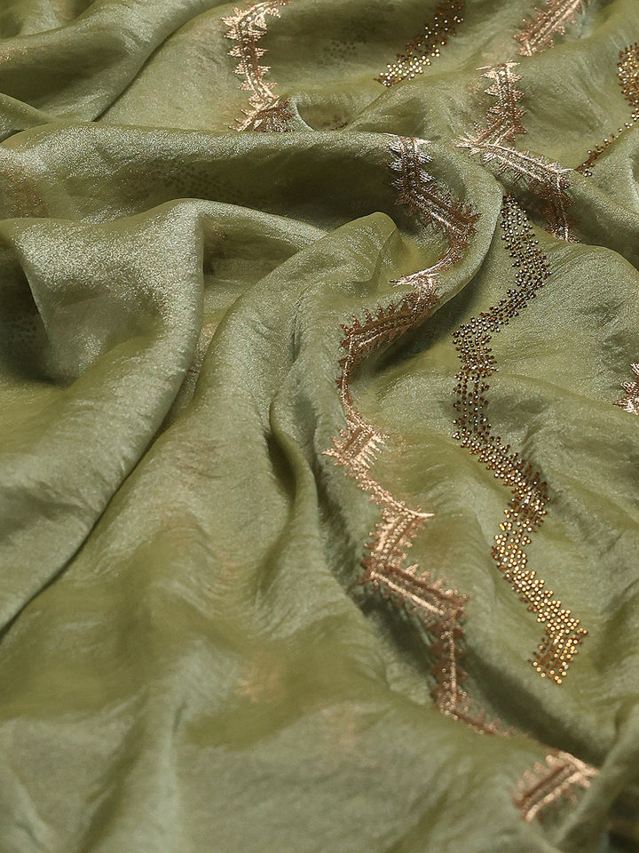Embroidery Border Organza Saree