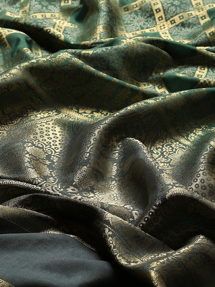 Zari Border Booti Art Silk Woven Saree
