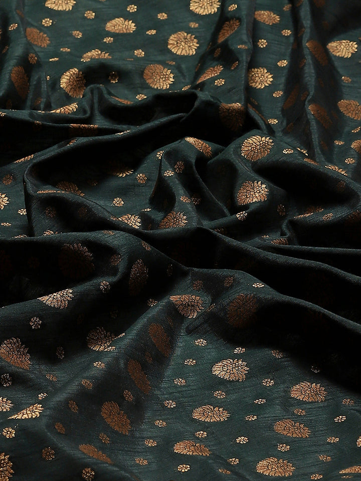 Zari Border Booti Art Silk Woven Saree