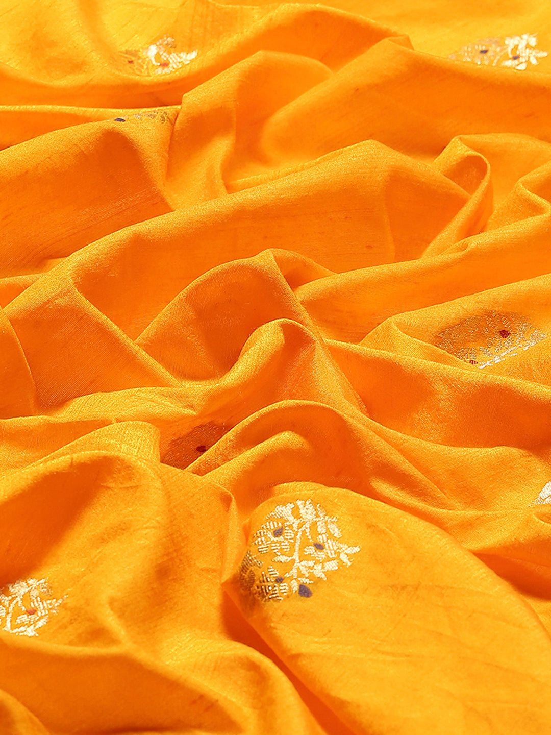 Zari Border Booti Art Silk Woven Saree