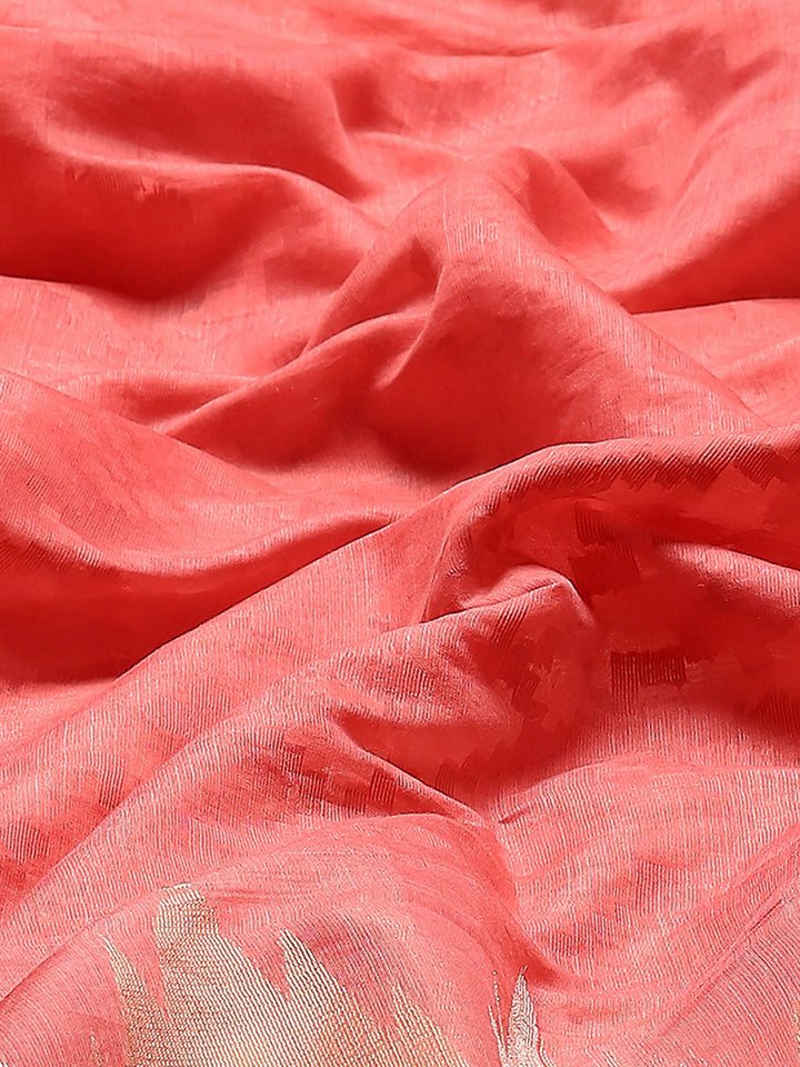 Zari Border Booti Art Silk Woven Saree