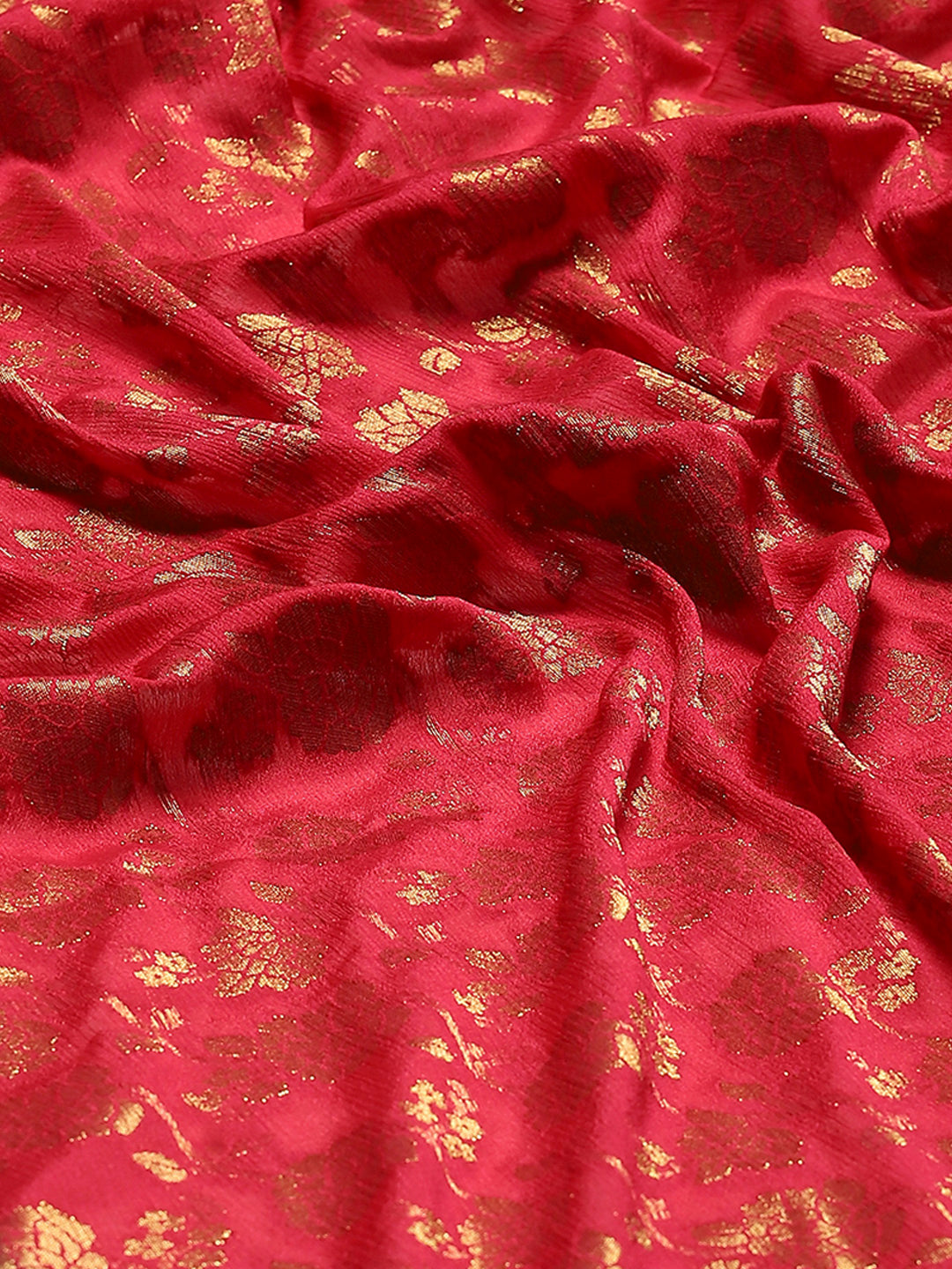 Zari Border Booti Art Chiffon Woven Saree