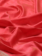 Zari Border Booti Art Silk Woven Saree